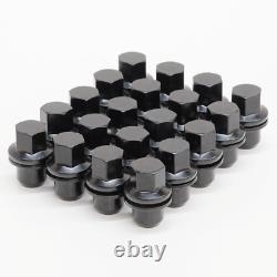 20 PCs LAND ROVER RANGE ROVER / DISCOVERY / EVOQUE 22mm Type Black Wheel Nuts
