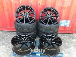 20 Spyder Black Alloy Wheels + Tyres Range Rover Sport Discovery Velar Sport