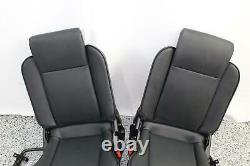 2003 Land Rover Discovery 3rd Row Black Leather Back Rear Seat Set w Headrests