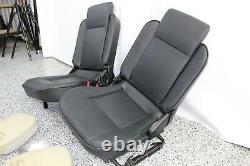 2003 Land Rover Discovery 3rd Row Black Leather Back Rear Seat Set w Headrests