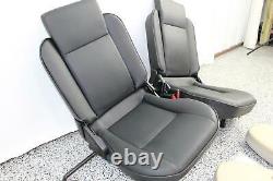 2003 Land Rover Discovery 3rd Row Black Leather Back Rear Seat Set w Headrests