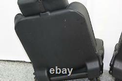 2003 Land Rover Discovery 3rd Row Black Leather Back Rear Seat Set w Headrests