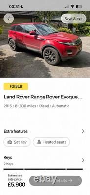 2015 Range Rover Evoque 2.2 automatic