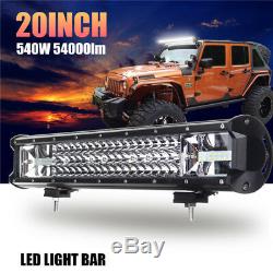 20Inch 540W 5400LM CSP 90Led Work Light Bar Combo Offroad Driving Lamp Truck 4WD