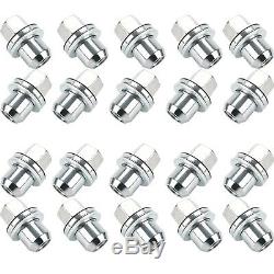 20x Stainless Steel Wheel Nuts + Washers For Discovery + Range Rover 22mm Hex