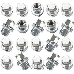 20x Stainless Steel Wheel Nuts + Washers For Discovery + Range Rover 22mm Hex