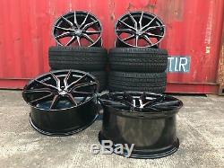 22 Concave Alloys +tyres Fits Range Rover Sport Discovery Bmw X5 Black Pearl