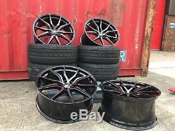 22 Concave Alloys +tyres Fits Range Rover Sport Discovery Bmw X5 Black Pearl