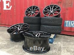 22 Concave Alloys +tyres Fits Range Rover Sport Discovery Bmw X5 Black Pearl