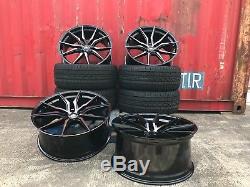 22 Concave Alloys +tyres Fits Range Rover Sport Discovery Bmw X5 Black Pearl