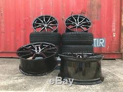 22 Concave Alloys +tyres Fits Range Rover Sport Discovery Bmw X5 Black Pearl