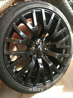 22 KAHN RS Alloy Wheels Gloss Black. Range Rover, Sport, Discovery. Set of 5