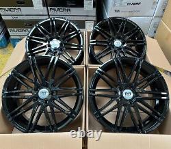 22 Riviera Rv120 Gloss Black Alloy Wheels Fit Range Rover Sport Vogue Discovery