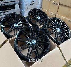 22 Riviera Rv120 Gloss Black Alloy Wheels Fit Range Rover Sport Vogue Discovery