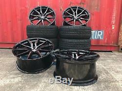 22 Spyder Alloy Wheels Blackpearl Tyres Fits Bentley Mercedes ML Gl R Class Glc