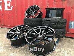 22 Spyder Alloy Wheels Blackpearl Tyres Fits Bentley Mercedes ML Gl R Class Glc