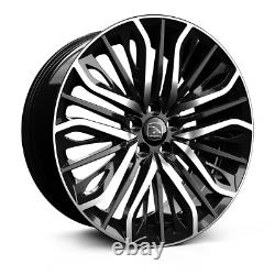 22hawke vega black polish alloy wheels fits range rover sport discovery vogue