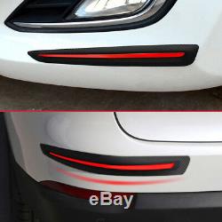 2PCS Car Vehicle Bumper Guard Protector Carbon Fiber Look Strip Trim Accessories