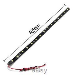 2pcs 30-SMD Super White LED 24 Strip Door Headlights Audi DRL Style Light