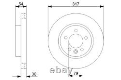 2x BRAKE DISC 0 986 479 287 FOR LAND ROVER DISCOVERY/IV/VAN/III RANGE/SPORT 3.0L