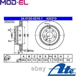 2x BRAKE DISC 24.0120-0210.1 FOR LAND ROVER DISCOVERY/III/VAN/IV RANGE/SPORT