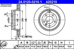 2x BRAKE DISC 24.0120-0210.1 FOR LAND ROVER DISCOVERY/III/VAN/IV RANGE/SPORT