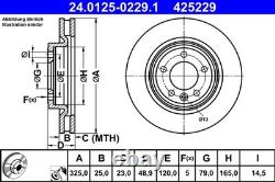 2x BRAKE DISC 24.0125-0229.1 FOR LAND ROVER DISCOVERY/VAN RANGE/IV/SPORT/II 2.0L