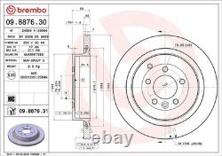2x BRAKE DISCS 09.8876.31 FOR LAND ROVER RANGE/SPORT DISCOVERY/IV/VAN/III 4.2L