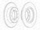 2x Brake disc solid DDF283C FERODO for LAND ROVER RANGE ROVER DISCOVERY I