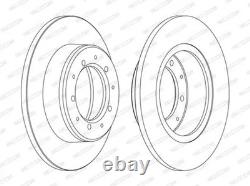 2x Brake disc solid DDF283C FERODO for LAND ROVER RANGE ROVER DISCOVERY I