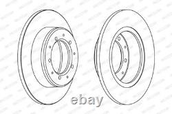 2x Brake disc solid DDF283C FERODO for LAND ROVER RANGE ROVER DISCOVERY I