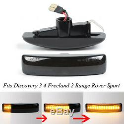 2x Dynamic LED Side Indicator Repeater Light Lamp For Range Rover Discovery 3 4