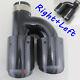 2x Polished Car Exhaust Muffler Tip Pipe 2.5 Inlet h Style Black Carbon Steel