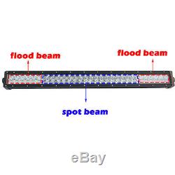 32inch Led light bar Multi color changing RGB halo ring+ 2x Pods Work light Bar
