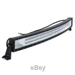 42'' inch 1080W CURVED TRI-ROW LED WORK LIGHT BAR FLOOD SPOT COMBO OFF-ROAD 7D