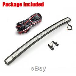 52'' Inch 702W LED Work Light Bar Curved Combo Offroad Lamp Car Truck Boat+ Wire