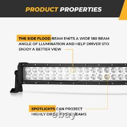 52 Inch Curved Led Work Light Bar For Truck Offrod SUV Driving Lamp With Harness