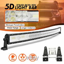 5D 50'' Inch 1560W Curved LED Work Light Bar Flood Spot Combo Offroad Truck Boat