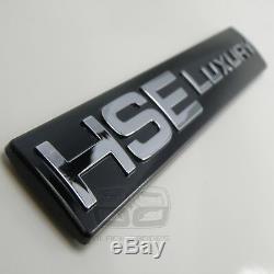 BLACK CHROME HSE LUXURY REAR BACK TAILGATE BADGE fits LAND ROVER DISCOVERY 3 4