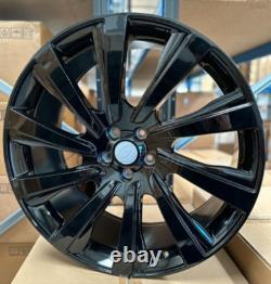 Black x4 22 Turbine 844 Alloys To Fit Range Rover Vogue Sport Discovery L008