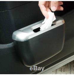 Car Interior Door Slot Garbage Trash Can Rubbish Case Storage Box Accessories