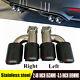Carbon Fiber Exhaust Pipe Tail Muffler Tip Left + Right 2.48inch 3.5 inch out