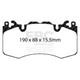 DPX2064 Ebc Ultimax Front Brake Pad Set Fits Land Rover Rover Discovery Range Ro