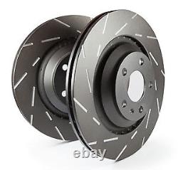 EBC Sport Brake Discs Black Dash Front Axle usr415 for Land Rover Discovery 1