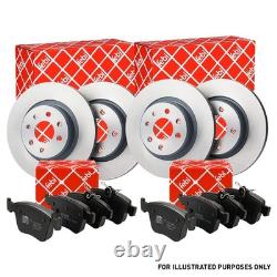 FEBI Front + Rear Brake Discs + Brake Pads Fits Land Rover Discovery Range Rover
