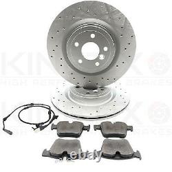 FOR LAND ROVER DISCOVERY SPORT 2.0 CROSS DRILLED REAR BRAKE DISCS PADS 325mm