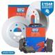 Fits Land Rover Defender Discovery Range Rover Discs & Pads Rear Quinton Hazell