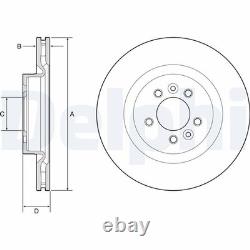Front Brake Disc Delphi BG9204C Fits Land Rover Discovery Range Rover Sport