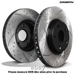 Front Drilled Grooved 300mm Brake Discs Range Rover Evoque & Discovery Sport 11+