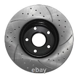 Front Drilled Grooved 300mm Brake Discs Range Rover Evoque & Discovery Sport 11+